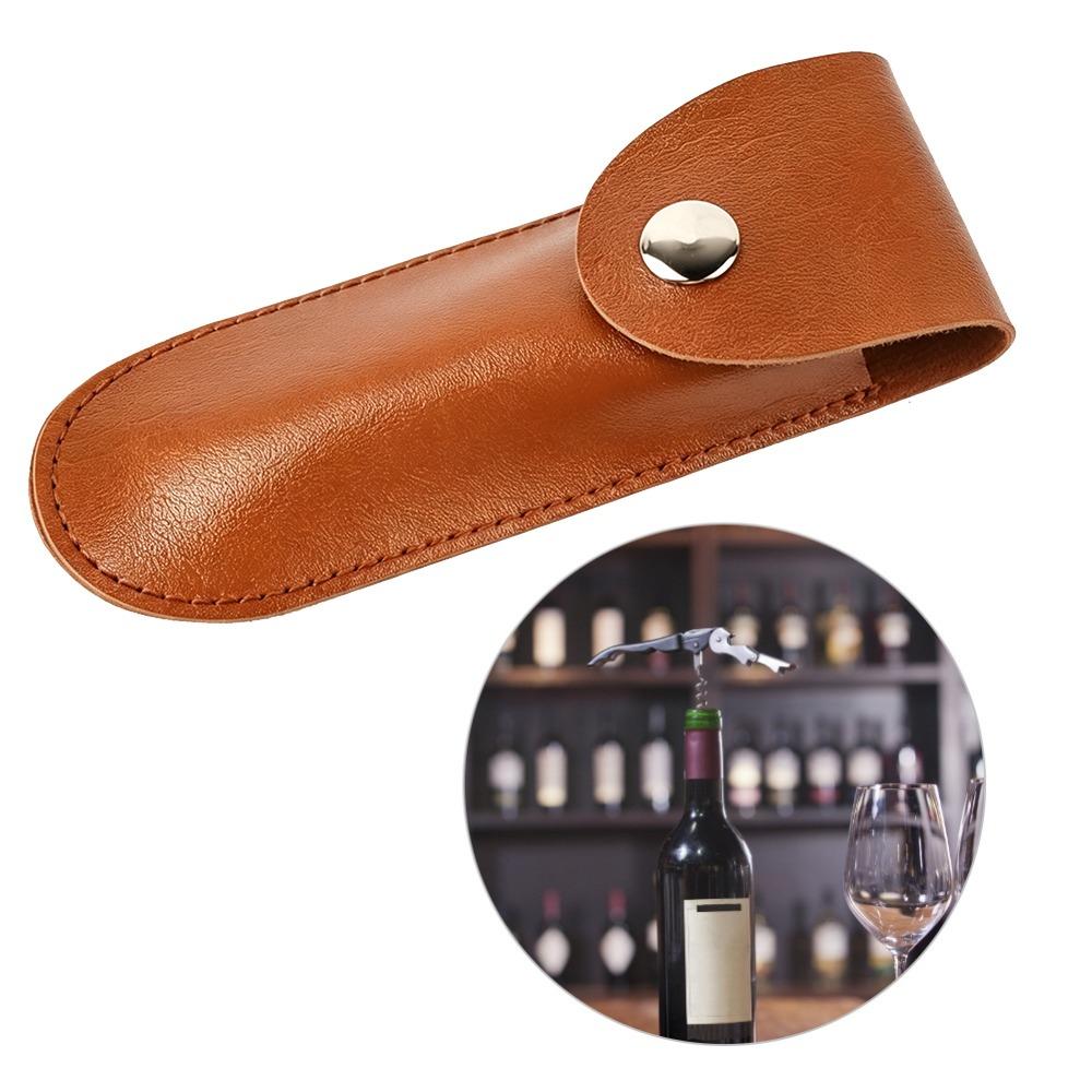 Pouch Bag Design Bottle Opener Leather Case PU Leather Bottle Opener Sheath Wine Tool Pouch Indoor