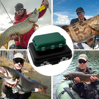 Portable Fishing Tackle Box 2Pcs Micromaterial Double Layer Bait Storage Large Capacity Glitter Minnow Accessories Box
