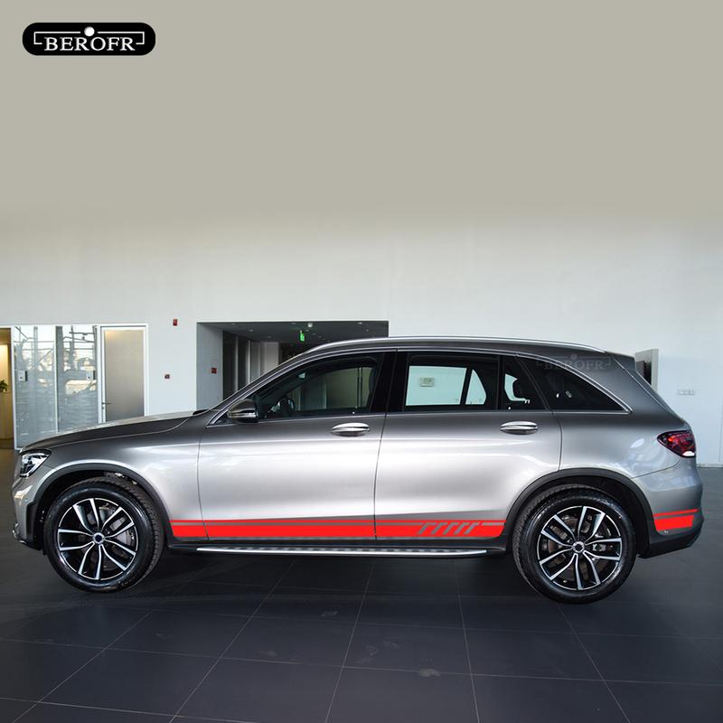 Car Side Door Stripe Sport Racing C63 Style Decal Long Sticker for Mercedes Benz GLC Class X253 Coupe C253 AMG Accessories