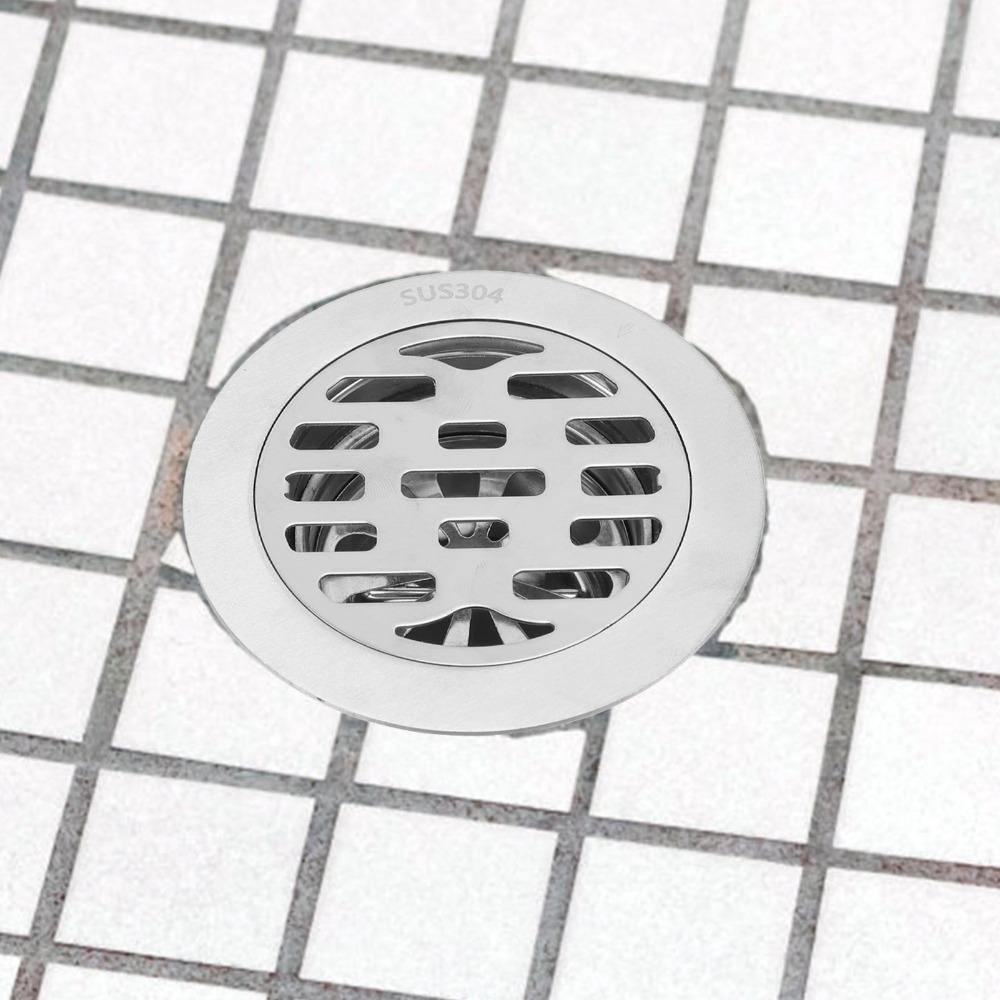 304 Stainless Steel Floor Drain 3.94in Diameter Floor Drain Kit Shower Drain Kit 75mm Pipe