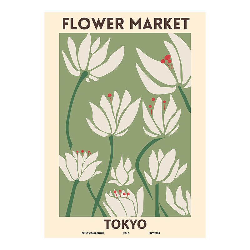 Abstract Flower Poster Printing Plant Wall Art Paris Canvas Painting Living Room Home Decoration