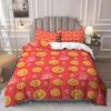 Set Biancheria da Letto Limone e Arancia per Bambini Ragazzi Ragazze Copripiumino Pompelmo Singolo Matrimoniale Estate Fresco Frutta Copripiumino Set