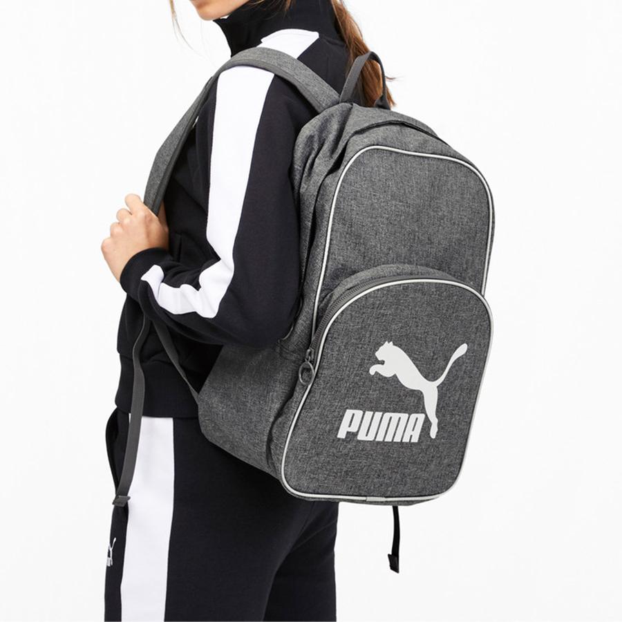 New PUMA Fabric Backpack Regular Lime Gray 076652-02