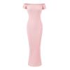 2026 Summer Sexy One-Shoulder Bodycon Dress: Hip-Hugging, Waist-Cinched, Solid Color Long Dress for Women