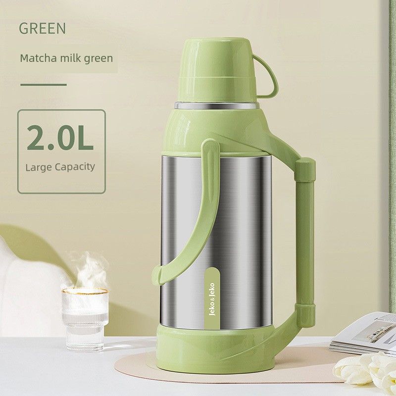 German Import Large Capacity Thermos Cup For Home Stainless Steel Thermos 2L Portable Baby out Kettle New Arrival