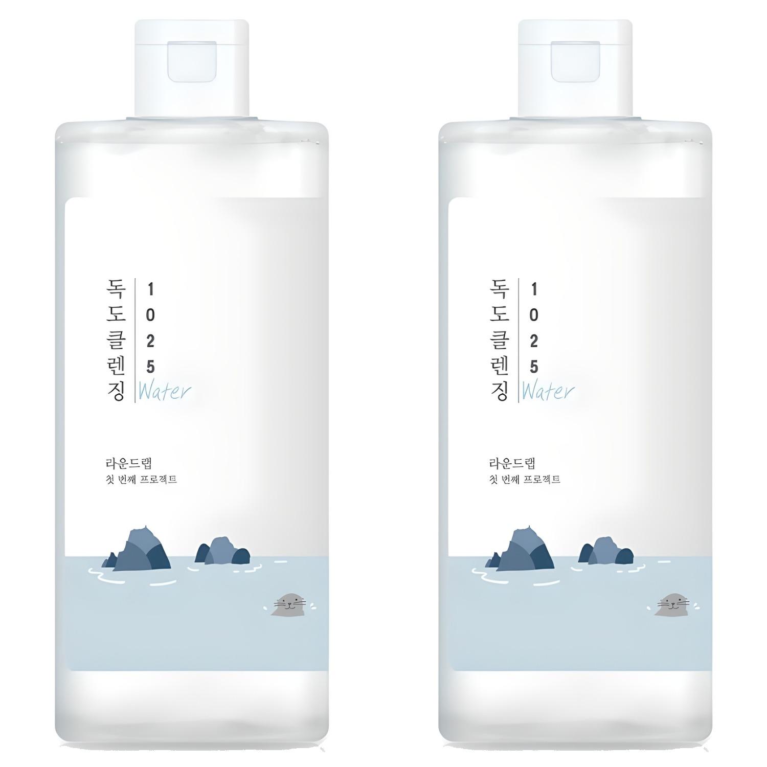 

ROUND LAB 1025 Dokdo Cleansing Water 400ml Duo Set - Gentle Micellar Water for Sensitive Skin and Effective Makeup Removal