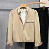 Autumn New Shirt Men's Long-sleeved Solid Color Simple Casual Versatile Lapel Shirt