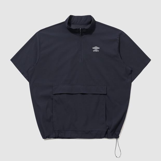 Umbro Seersucker Short Sleeve Stand Neck Anorak Navy Ur221Cwt63 (A Type)