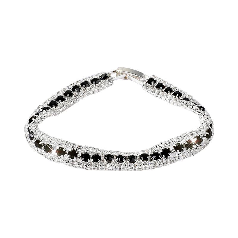 Multi-colored rhinestone bracelet Super flash diamond-set bracelet Full diamond imitation crystal jewelry