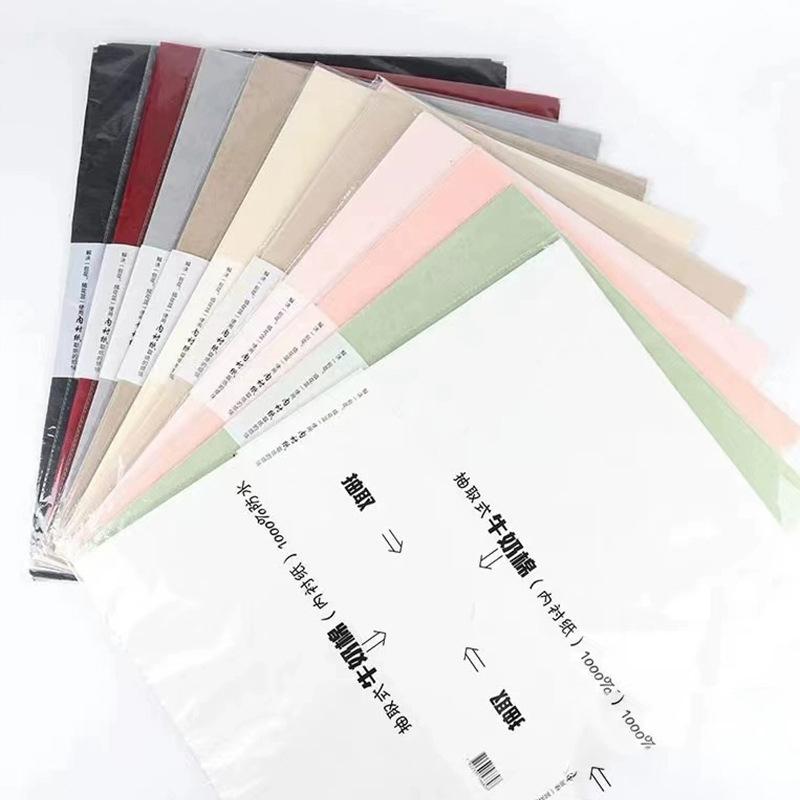 .38pcs Milk Cotton Tissue Paper Florist Flower Wrapping Paper DIY Handmade Bouquet Crafts Gifts Packaging Wedding Party Supplies