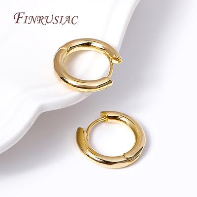 Trendy Exquisite Vintage Round Hoop Earrings 18K Gold Plated Geometric Earring For Women Earrings Wedding Jewelry Gifts 2025