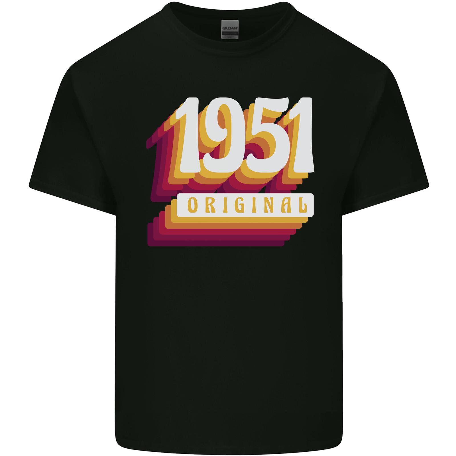 Retro 75th Birthday Original 1951 Mens Cotton T-Shirt Tee Top S