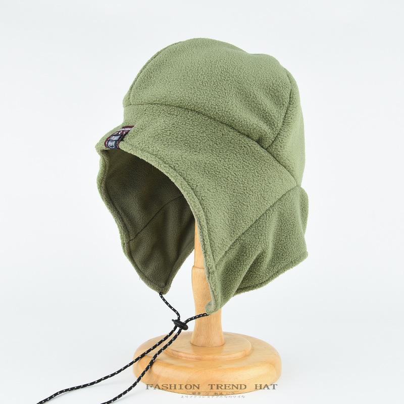 Hut Damen Herbst und Winter Outdoor Verdickt Warm Schüttelkorn Samt Donnerschlag Mütze Herren Reiten Kälteschutz Ohrenklappe Niedlich