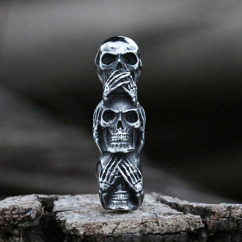 Vintage Punk Totenkopf Halskette für Männer Frauen 316L Edelstahl Halsketten Herrenkette Mode Männlicher Kuss Schmuck OSDZ201