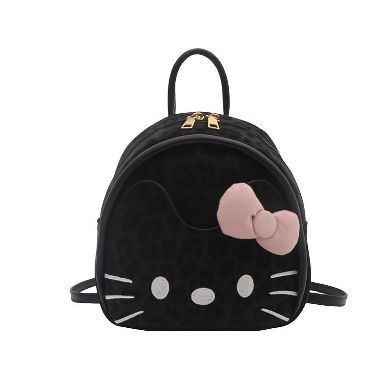 

Hello Kitty Cartoon Cat Kids Backpack With Breathable Pu Material For School And Daily Use чёрный