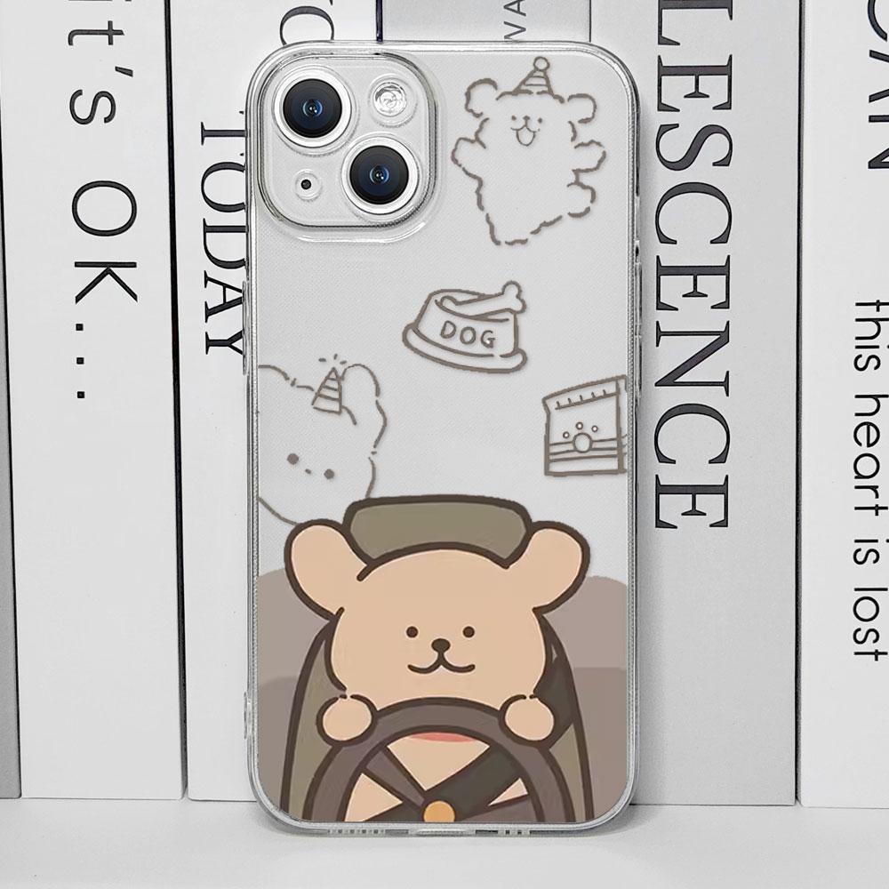 Funny Cartoon Dog Phone Case for Iphone 13 12 11 14 15 16 Pro Max XS MAX X Soft Covers for Iphone 7 8 14 Plus SE20 Couple Fundas