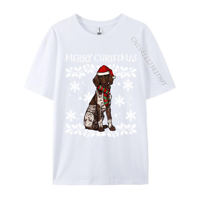 Merry Christmas Ornaunisext Gerunisex Shorthaired Pointer Xmas T Shirt Graphic TShirt Autumn 100 Cotton Fabric Unisex T Shirt S