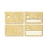 1PC/4PC Self-Adhesive Dubai-Inspired Transit Cards Skin Stylish Protection Crystal Frosted Starlight Powder Card Cover Luxurious