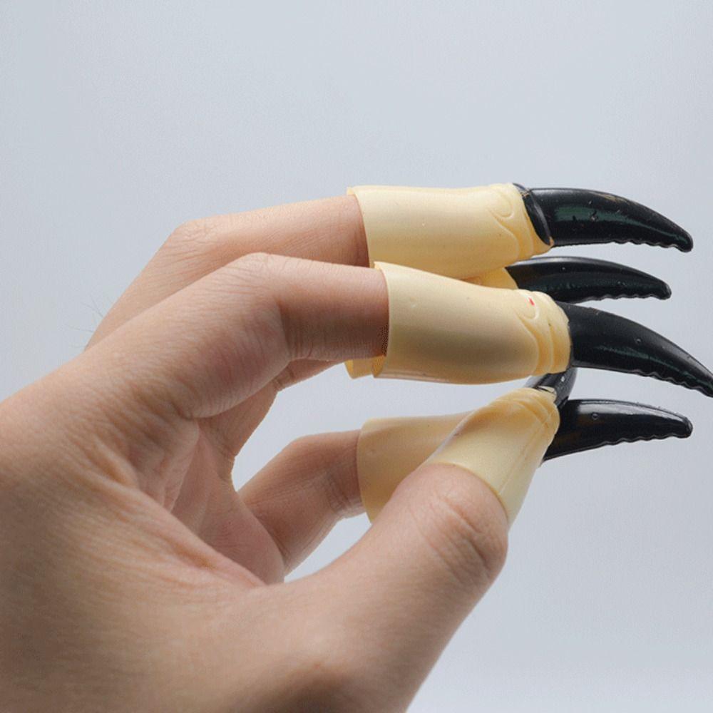 10Pcs/Set Scary Halloween Fake Fingers Ghost Ghost Claw Prop Zombie Witch Finger Set  Costume Party