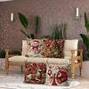 Santa Claus Decorative Cushion Cover Reindeer Throw Pillow Cover  Sofa Decoration