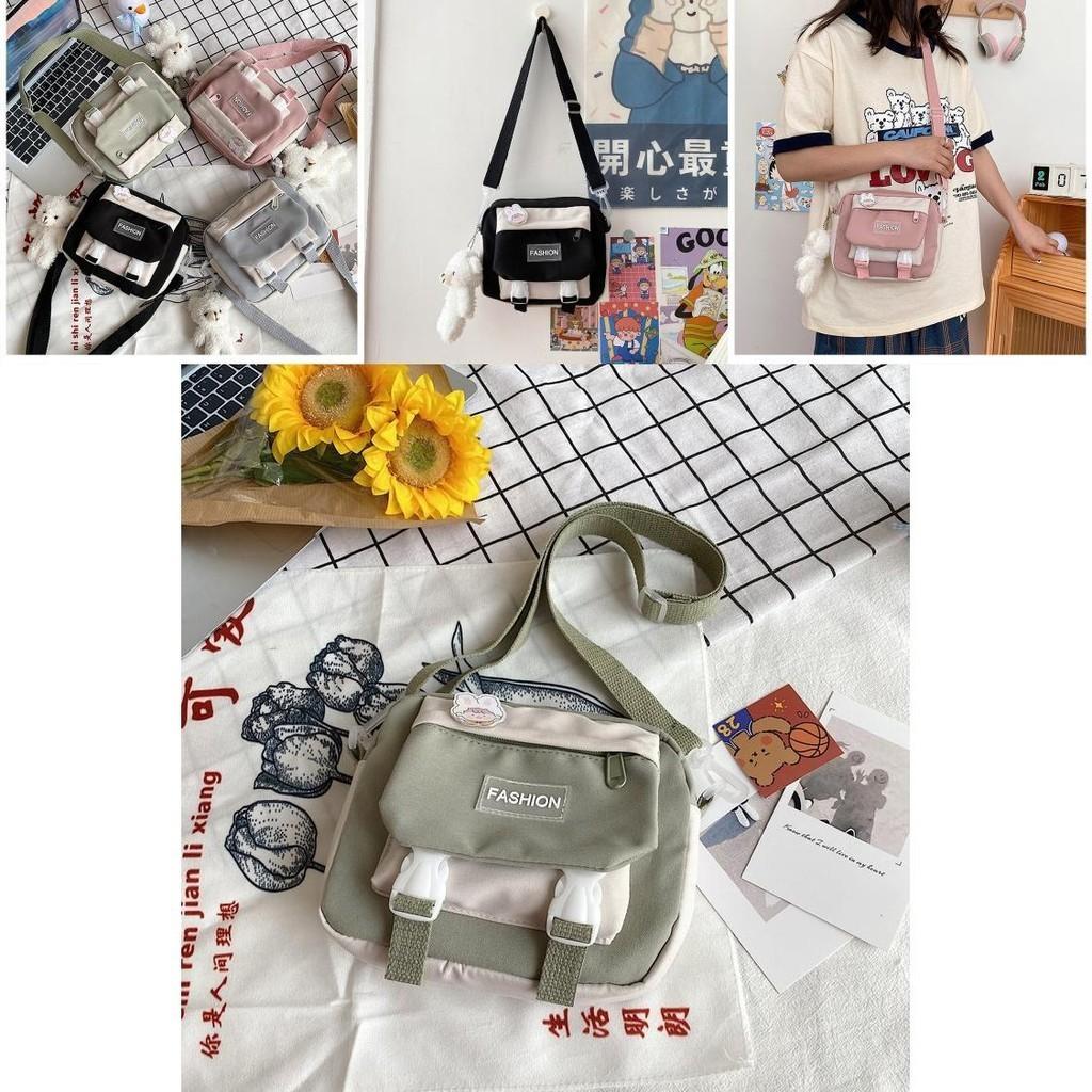 Fresh Sweet Nylon Canvas Bag For Girls 2024 Medium Crossbody Fashionable Design