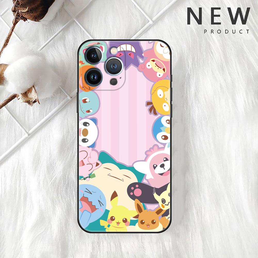 Χαριτωμένη θήκη Pokemon EEvee για Apple iPhone 13 Pro Max 12 11 Mini X XS XR SE 2020 7 8 Plus 6 6S 5 5S Μαλακό κάλυμμα τηλεφώνου TPU Funda Sac