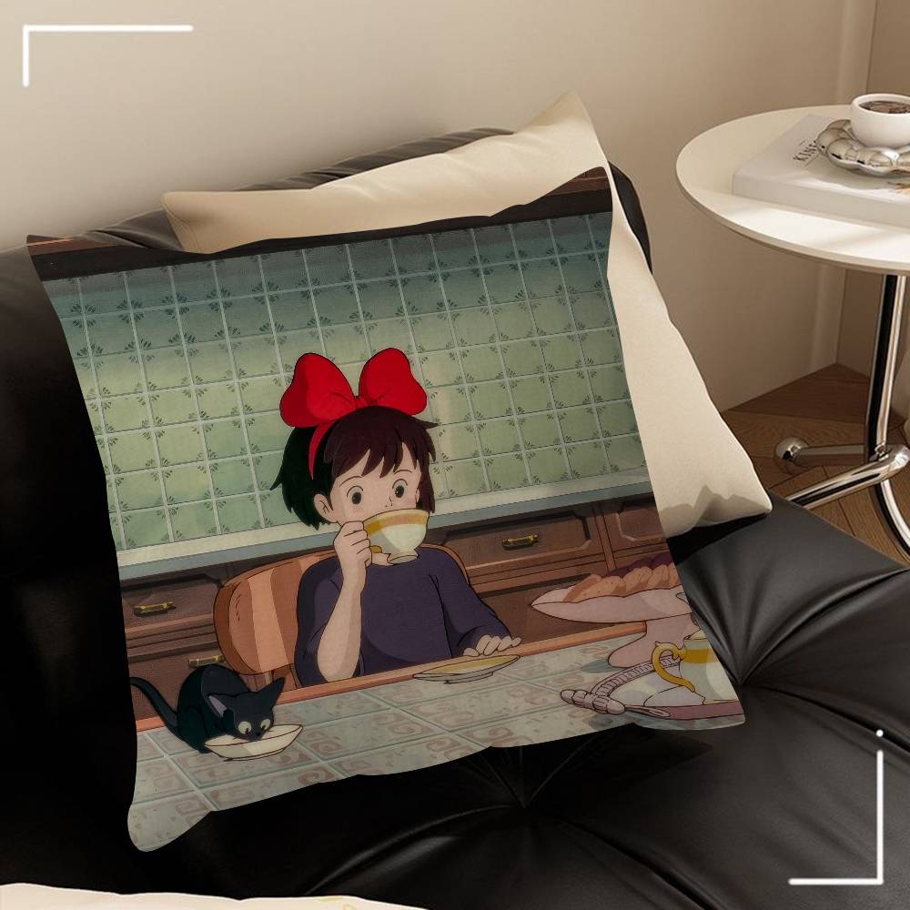 Cushion Cover Polyester Sofa Cushions Decorative Throw Pillows Home Decoration Pillowcover Anime K-Kikis Delivery Service-S