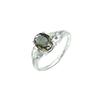 925 Sterling Silver Natural Bicolor Green Tourmaline Gemstone Ring  Size 5.5 US