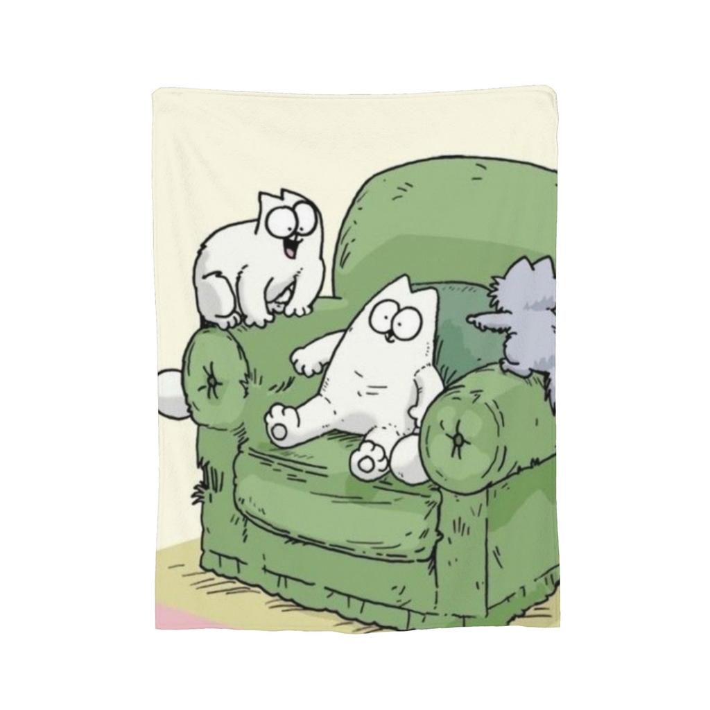 Simons Cat Blanket Super Soft Warm Throw Blankets for Bed 50x60 Inch Multi-size Bedspread
