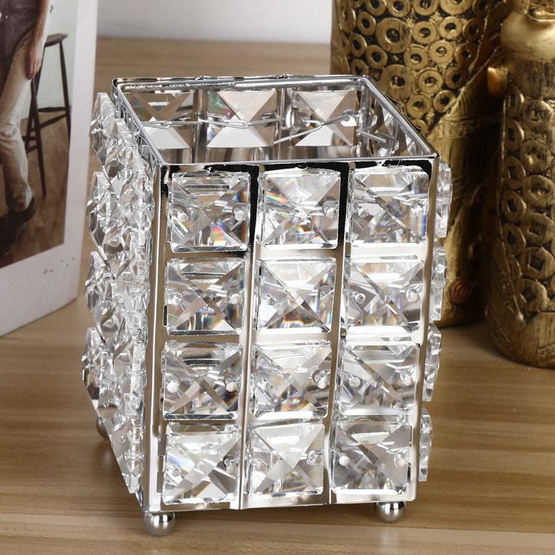 Fashion Ladies Makeup Brush Holder Cosmetic Eyebrow Pencil Storage Box Pencil Vase Desktop Decor