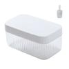 Silicone Ice Cube Tray with Storage Box And Ice Shovel 32 Grids Ice Mold for Freezer Leak-Proof Stackable Ice Maker for Home Party