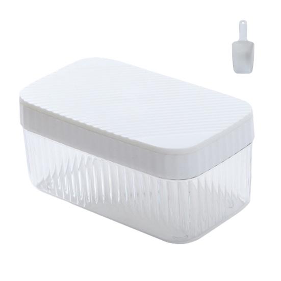 Silicone Ice Cube Tray with Storage Box And Ice Shovel 32 Grids Ice Mold for Freezer Leak-Proof Stackable Ice Maker for Home Party