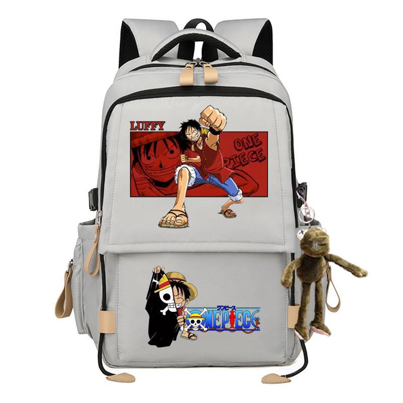 Zaino elegante di grande capacità a tema One Piece per studenti. 7529