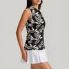 Ärmelloses Golfshirt für Damen mit Reißverschlusskragen, bedrucktes sportliches Tanktop für Sport und Outdoor-Aktivitäten, leichter Stoff