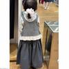 2025 Mädchen Trendiges Mode-Weste-Set im koreanischen Stil - Modisches Kinder-3-teiliges Outfit