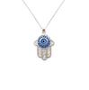 Dalia MYSTIC JEWELS - Sterling Silver Filigree Necklace with Blue Evil Eye, Glass, Not Applicable