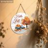 Garden decorations,autumn harvest festival decorations,wooden hanging decorative signs,"hello fall"logo,Pumpkin and car pattern,2D flat products