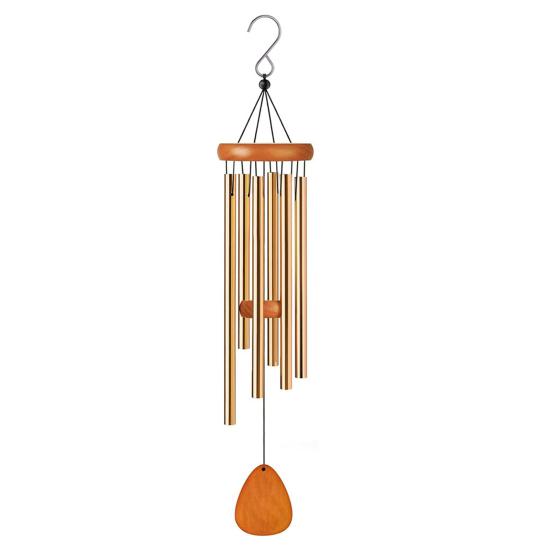 Campanella a Vento da Esterno 37" Campanelle a Vento in Metallo con 6 Tubi in Alluminio Spessorati e Gancio per Giardino Cortile Patio Decorazione Casa