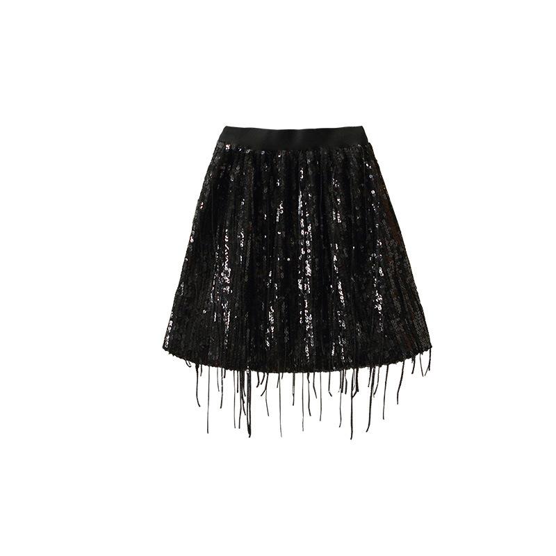 Prinzessinnenrock für Mädchen 2025 Sommer Kinder Paillettenbesetzter Auftrittsrock