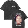 T-shirt Graphique Vintage Lavé Drake Album Cover Rapper Hommes Femmes Hip Hop Mode Pop Musique T-shirts Homme Oversize Streetwear