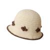 Crochet Knitted Hat Autumn and Winter New Korean Style All-match Face Showing Small Woolen Hat Three Dimensional Flower Fisherman Hat