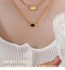 18K Gold Titanium Steel Twist Chain Pendant Necklace - Retro Hip Hop Clavicle Jewelry for Women