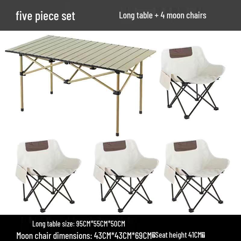 Portable Outdoor Folding Table and Chair Set for Picnics and Camping