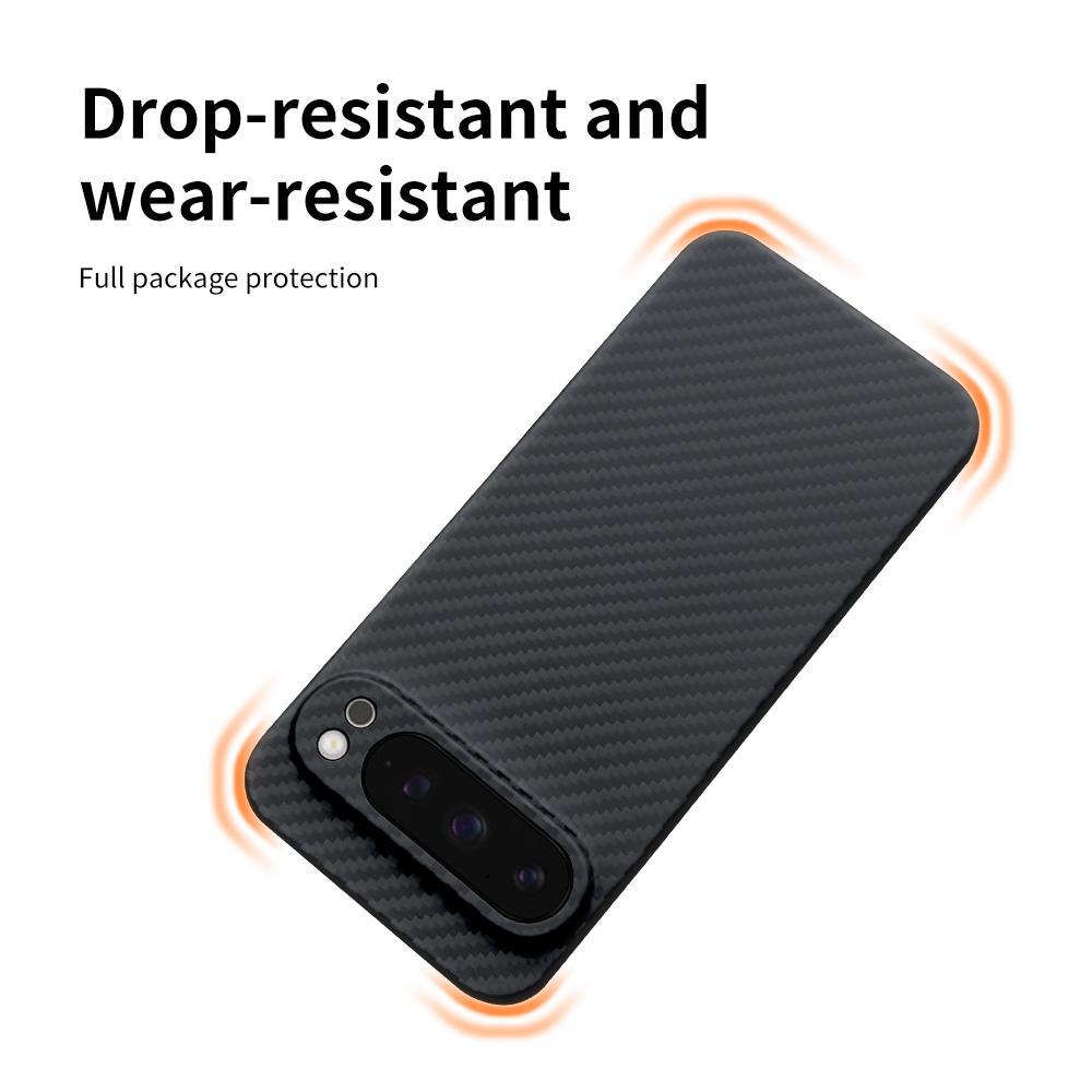 For Google Pixel 9 Pro XL Case 1500D Coarse Texture Aramid Fiber Phone Cover Precision Cut-Out