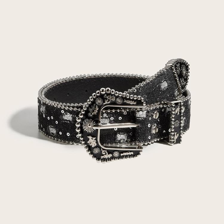 Hot Girl Sequins Waist Belt for Street Dance Jean Casual Wear Trendy Sequins