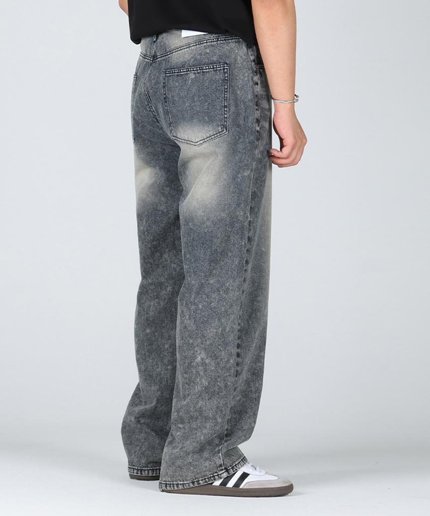 Hueo Vintage Washed Wide Denim Pants_Vintage Raw