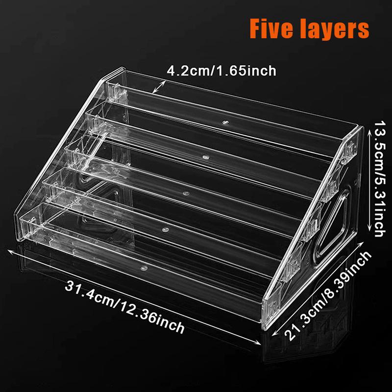 Acrylic 3/5/7 Layer Clear Acrylic Nail Polish Display Stand Nail Art UV Gel Shelf Cosmetic Eyeshadow Storage Rack Home Organizer