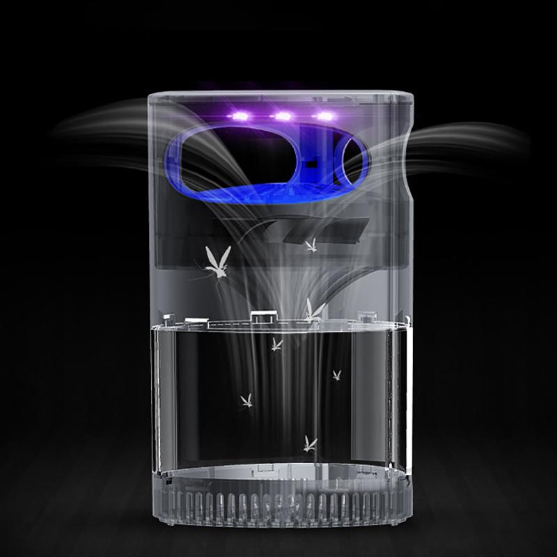 Lámpara Asesina de Mosquitos UV Silenciosa Fotocatalizador Matamoscas 1 Pieza Carga USB Fácil de Limpiar para Uso en Hogar Hotel Dormitorio