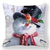 1 piece of Christmas Day party decoration pillowcase Winter Snowman animal print cushion suite room home decoration gift
