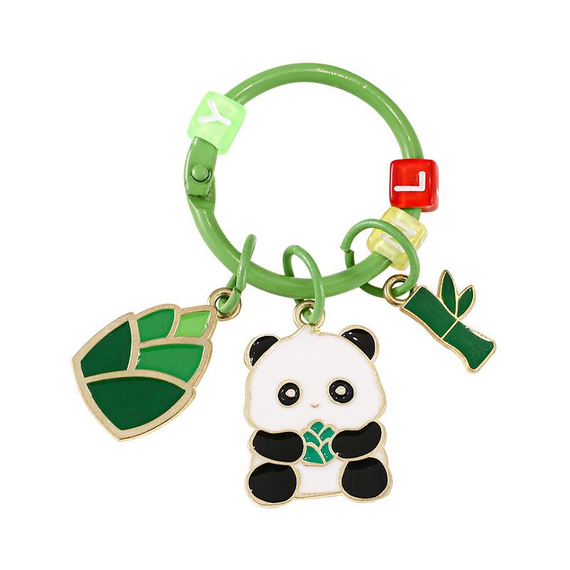 Chinese Style Panda Keychain Pendant - Cartoon Design, Creative Bag Ornament, Small Gift